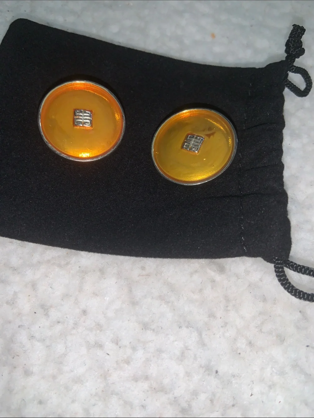 Jordache Vintage Gold-Tone Round Statement Clip On Earrings